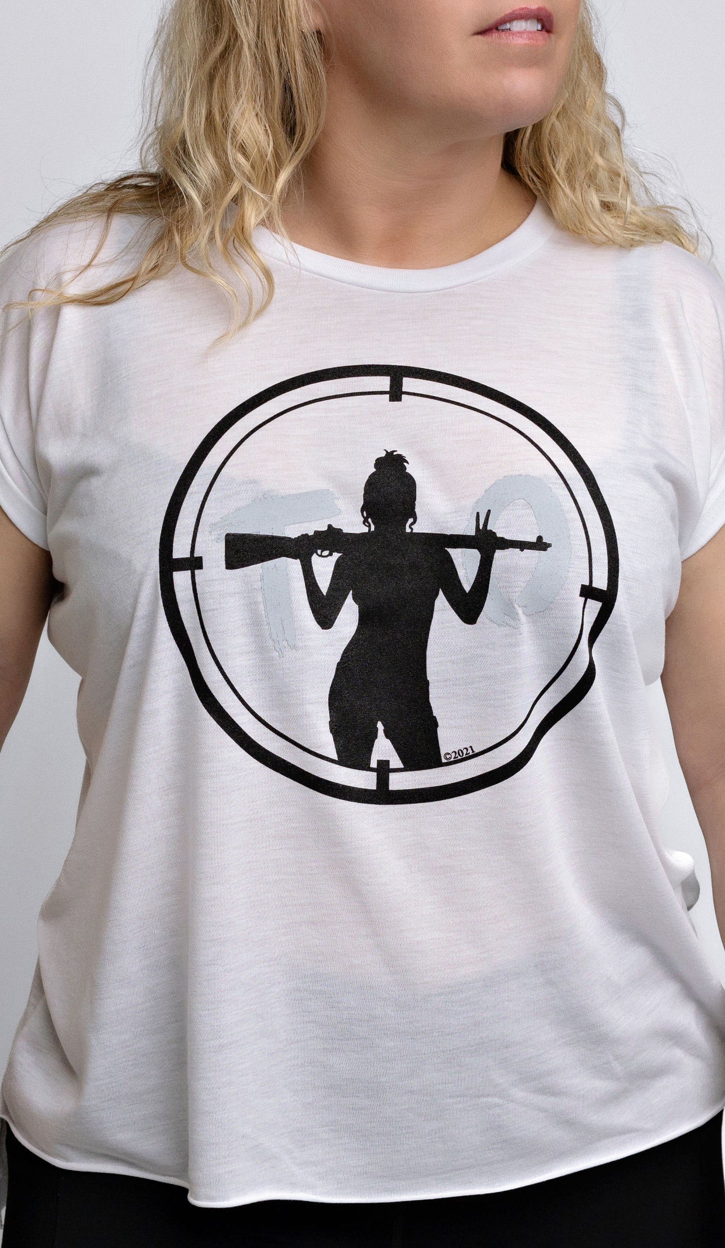 Rolled Sleeve Flowy Tee