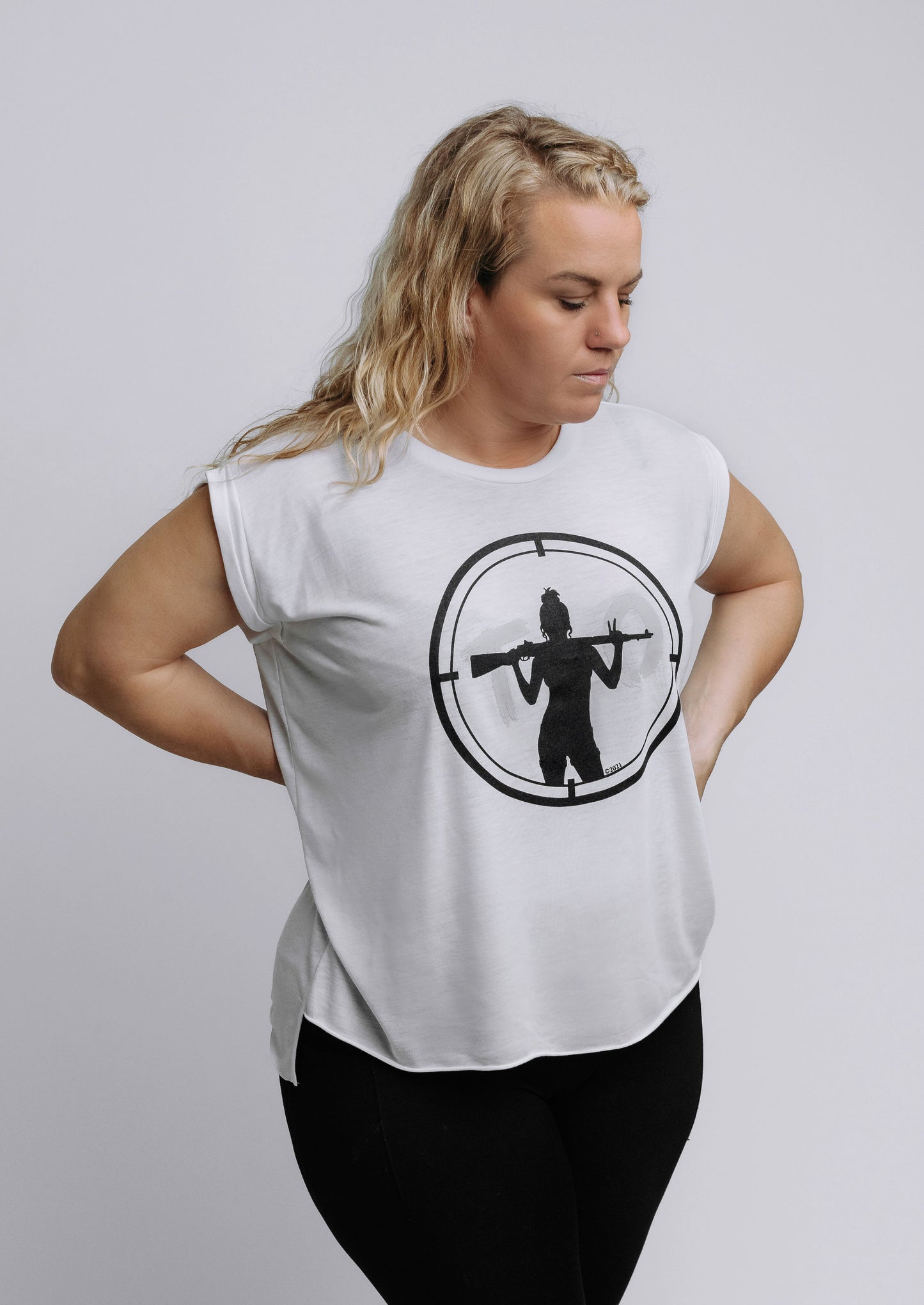 Rolled Sleeve Flowy Tee